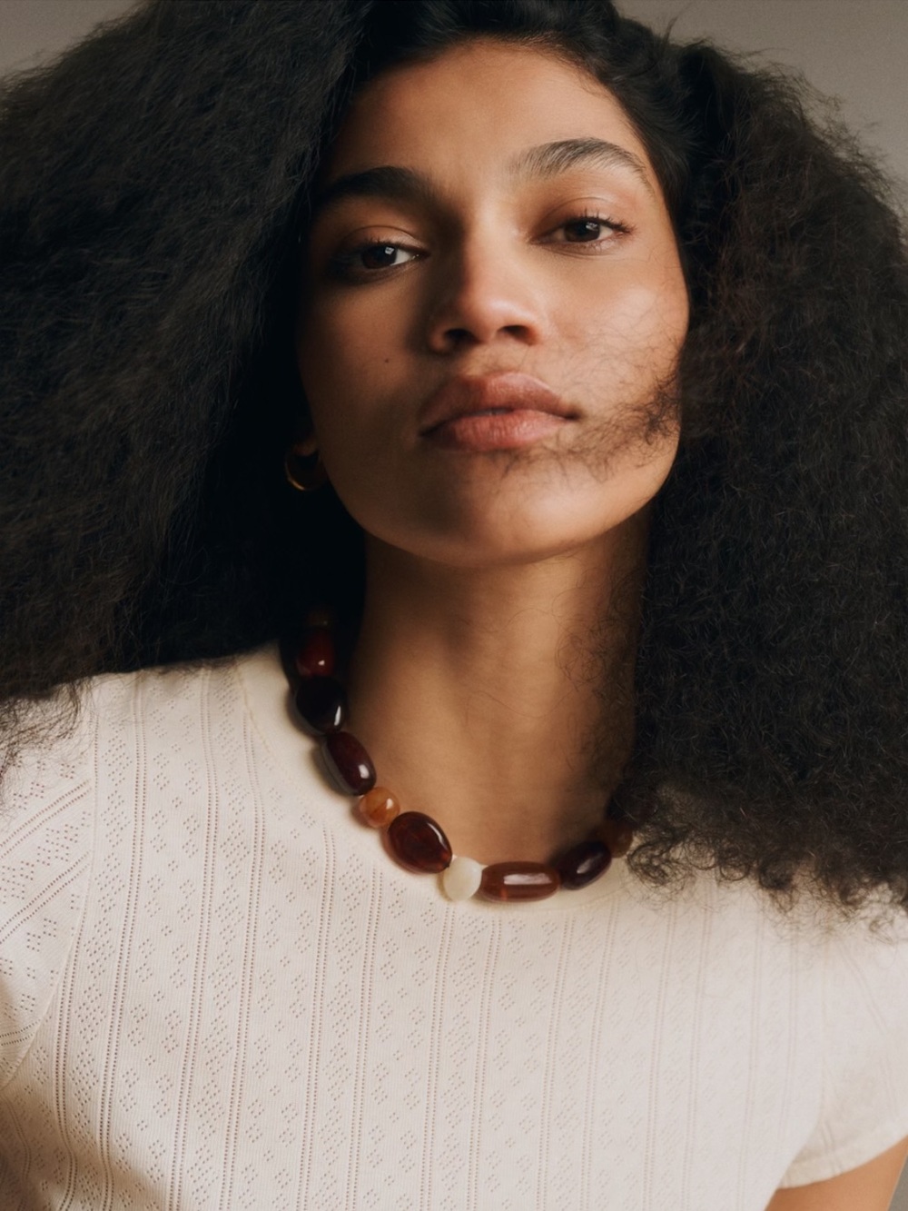 SEZANE Morgane Necklace (Brown-Multi)